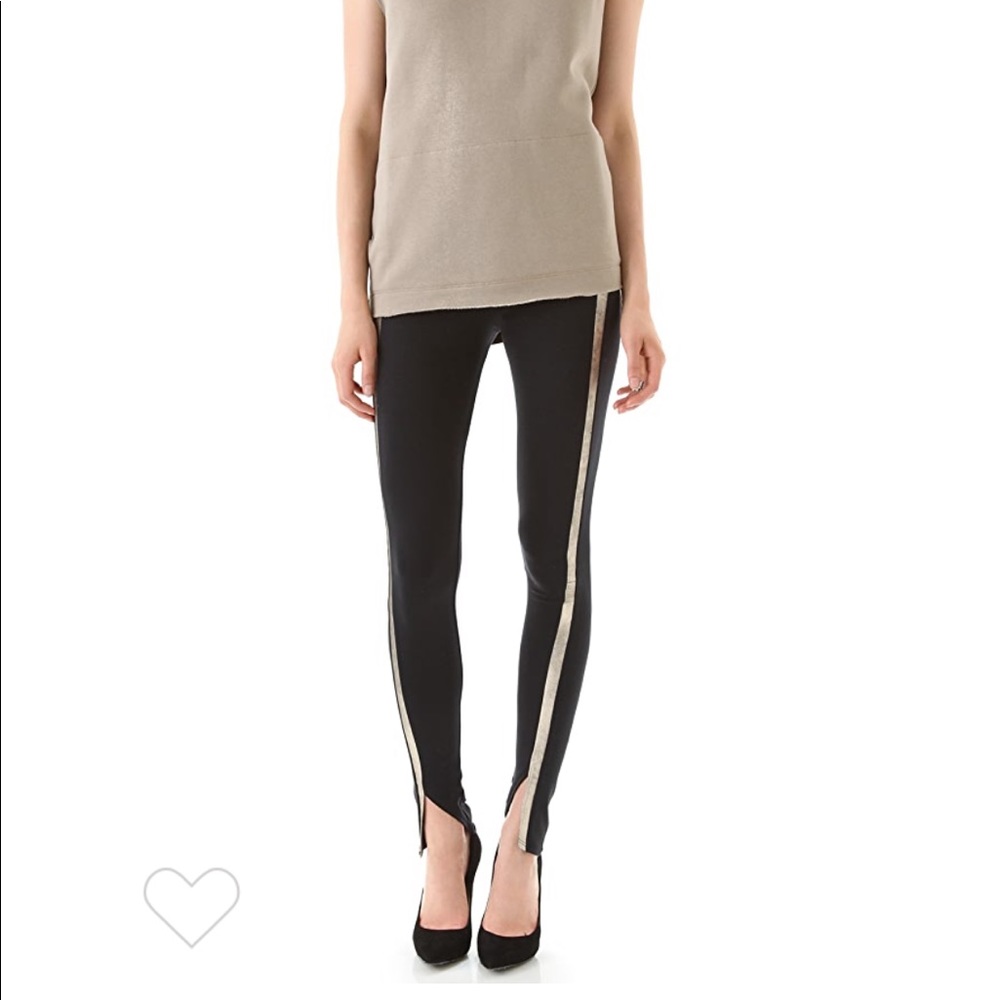 NWT David Lerner side stripe leggings size S